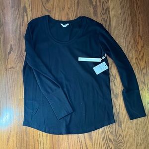 Black waffle knit shirt by Calson from Nordstroms new with tags